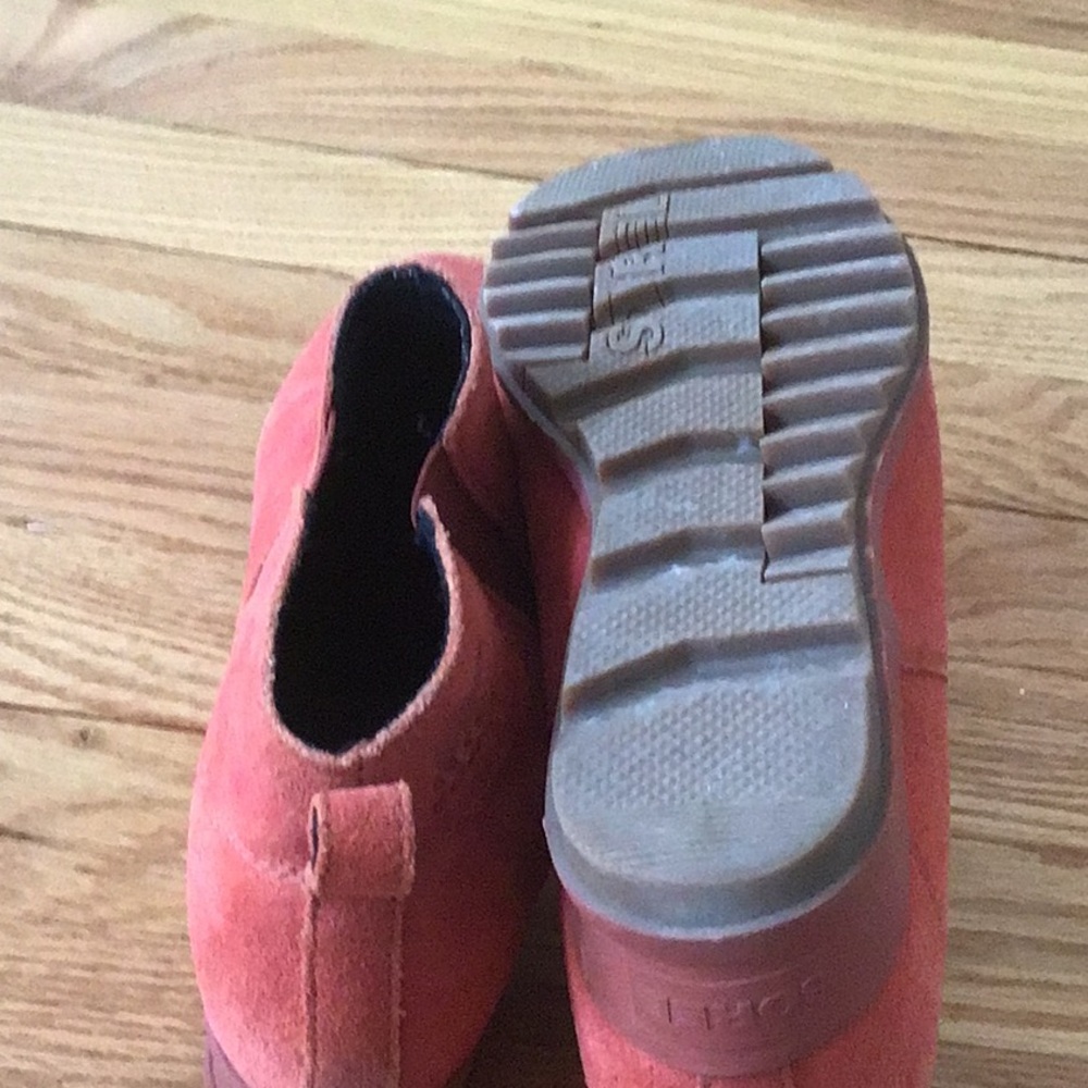 Sorel Evie Suede Pull On Bootie 8.5 Coral Pink 8.5 - Picture 6 of 7